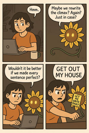 Sunflowerhead is my own worst critic (but she's usually right)